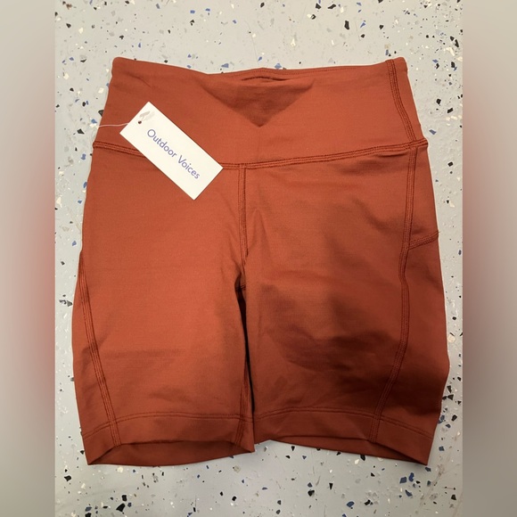 Outdoor Voices Zoom Athletic Shorts Orange Womens XXS NWT - Picture 7 of 12